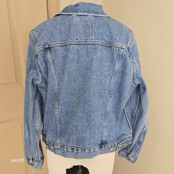 Levi's Women's Denim Trucker Jacket Blue Country Western Original Large - Picture 3 of 8